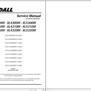 Gradall Excavator XL4320III Operators Parts Service Manual (1)