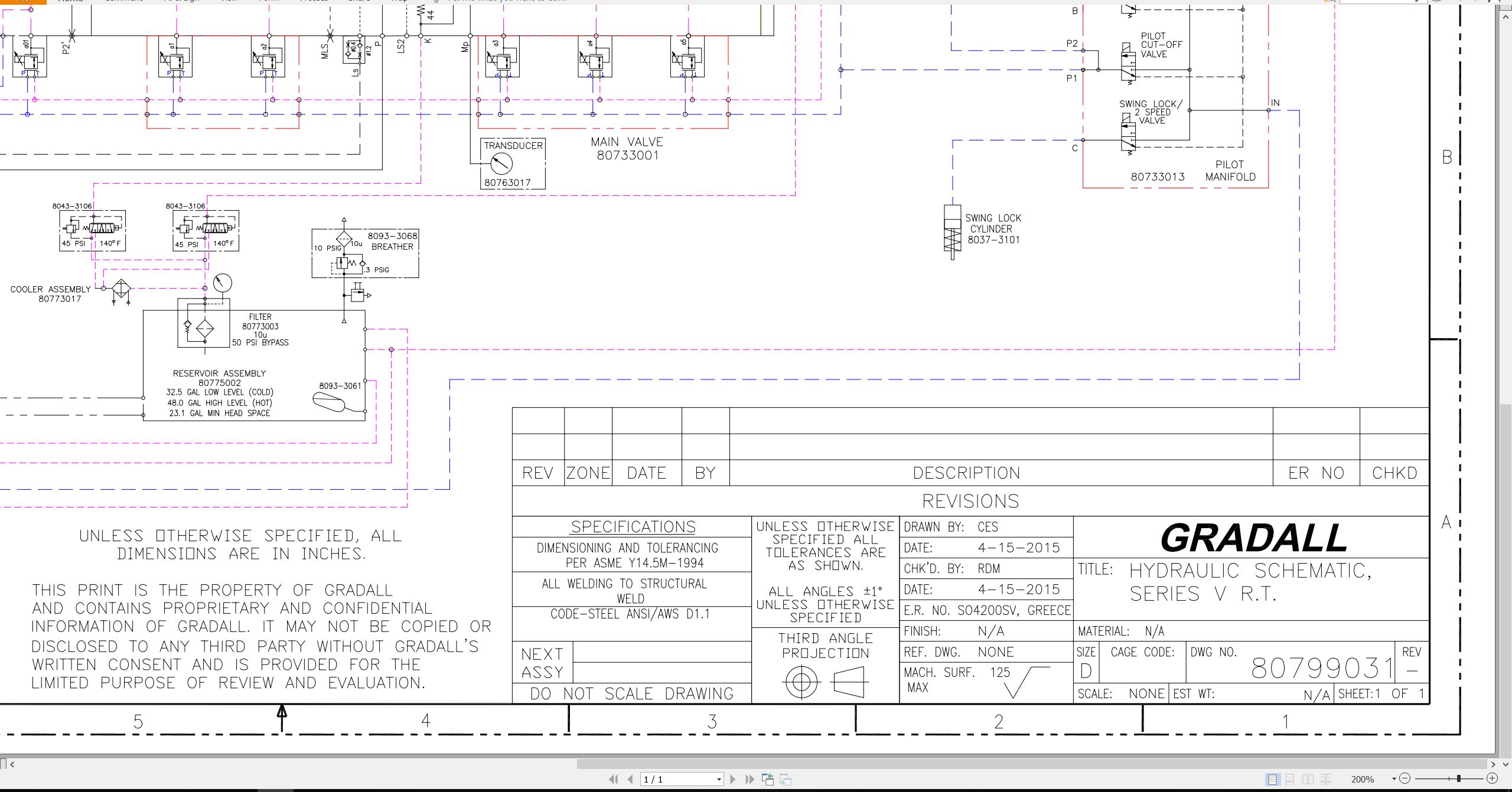 Gradall Excavator XL4330V Operators Parts Service Manual (4)