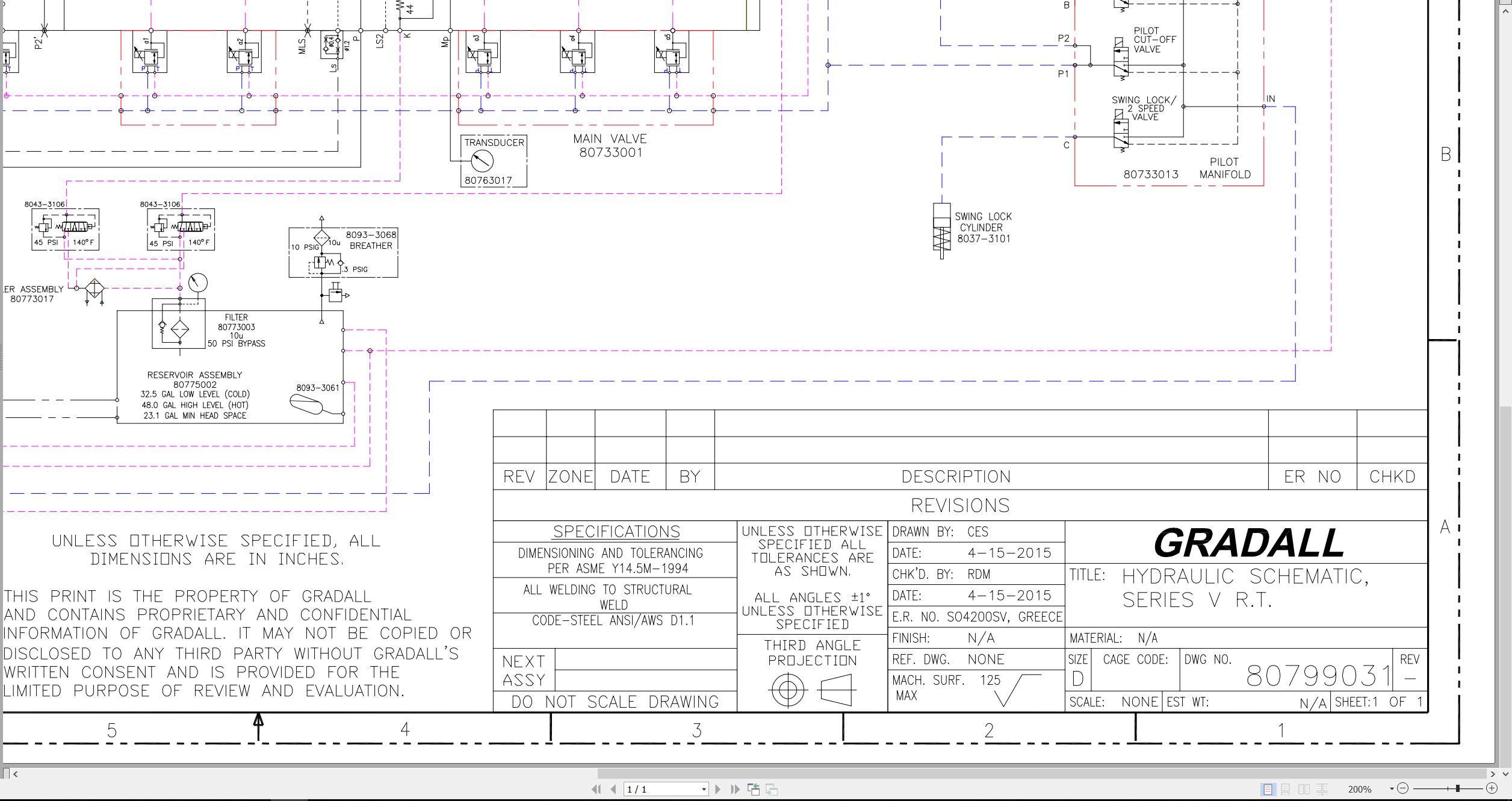 Gradall Excavator XL4340V Operators Parts Service Manual (4)