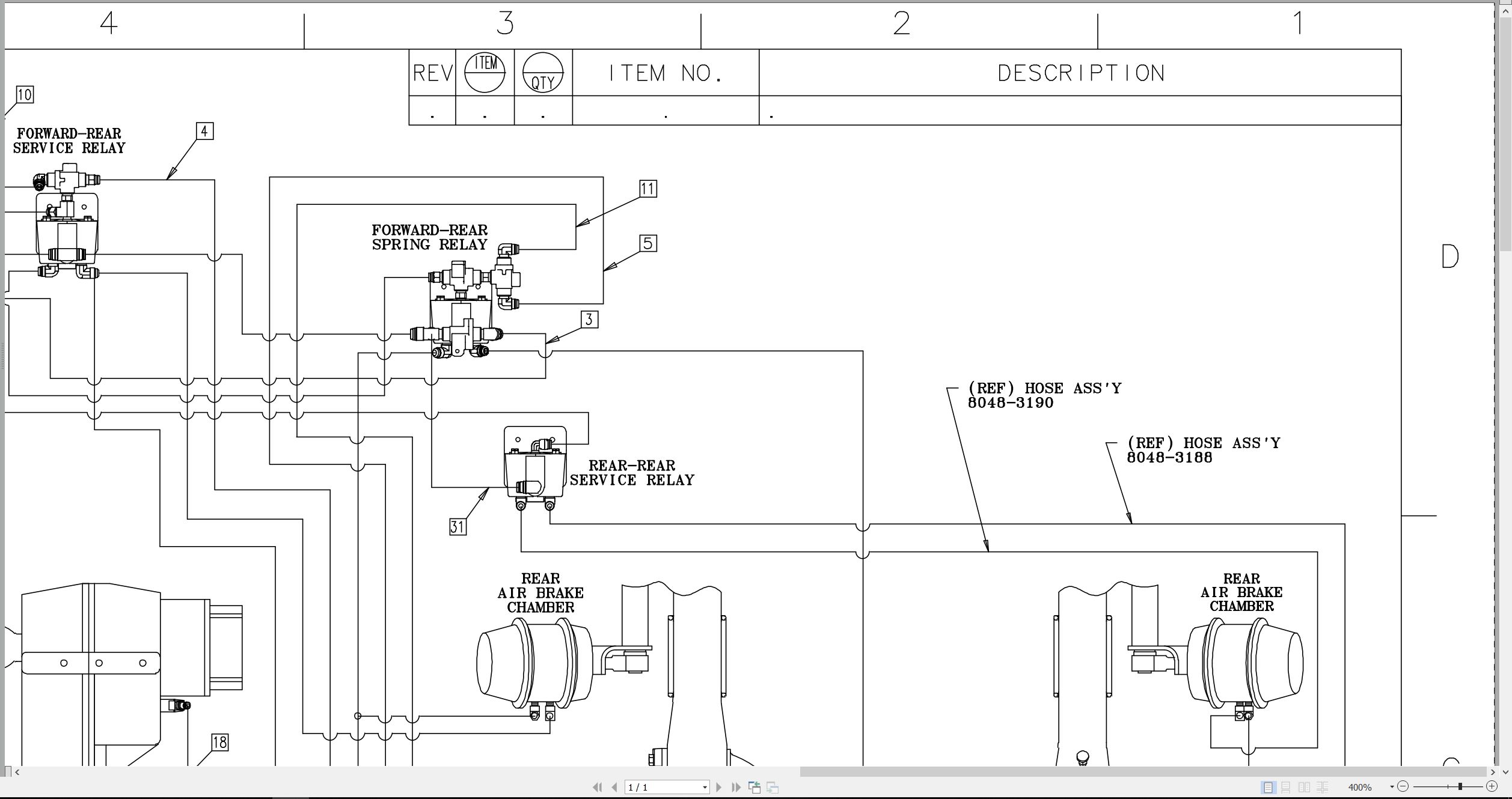 Gradall Excavator XL4500IV Air Diagram 80789129 (2)