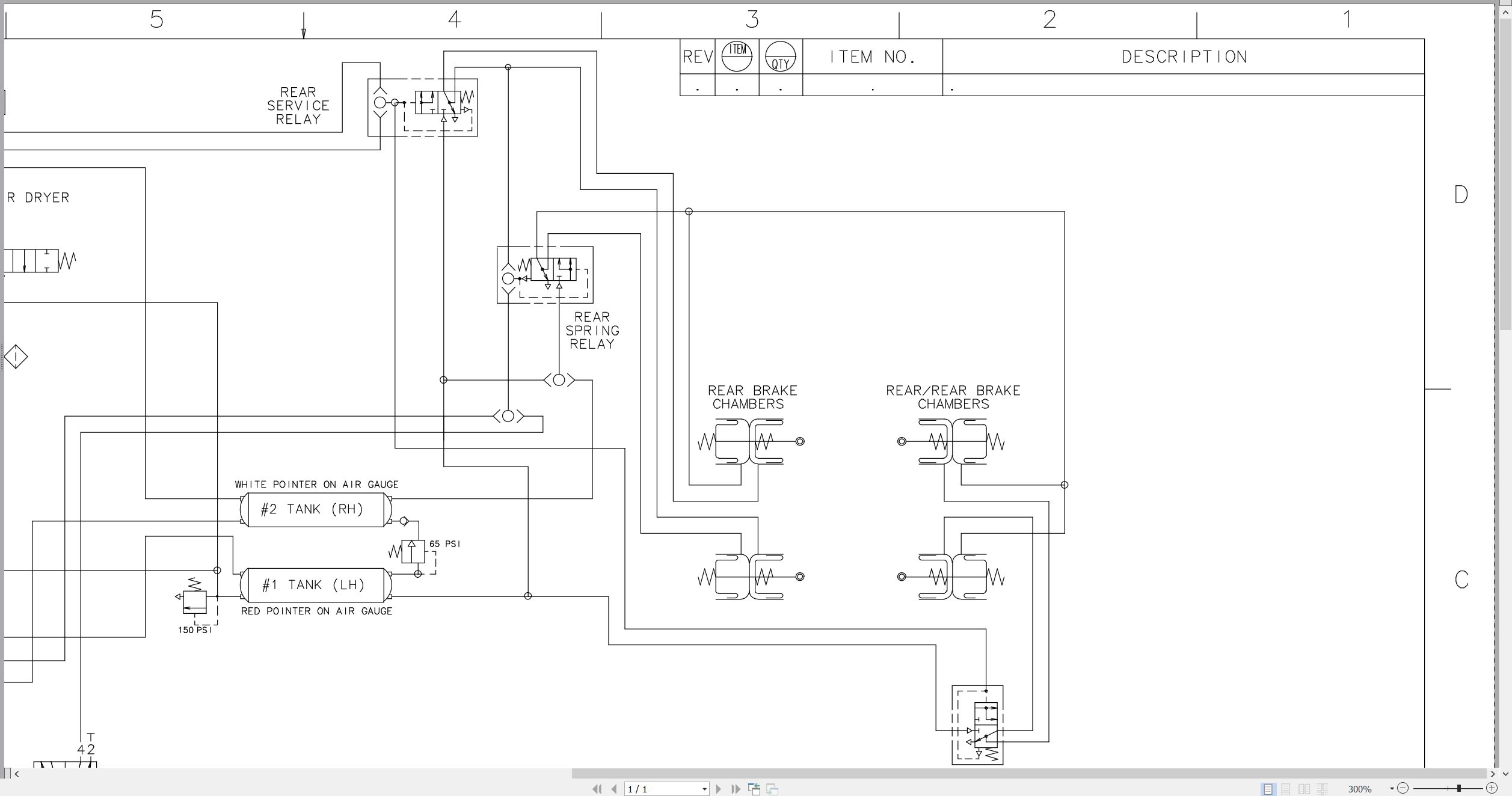 Gradall Excavator XL4500IV Air Schematic 80789128 (2)
