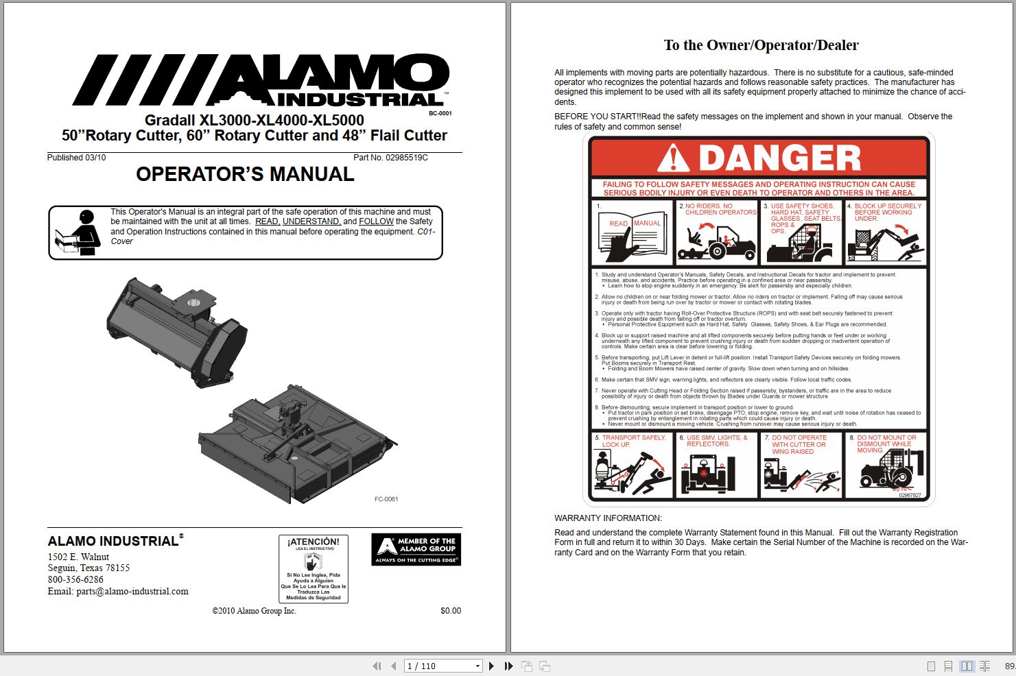 Gradall Excavator XL5000 Operators Parts Technical Manual (1)