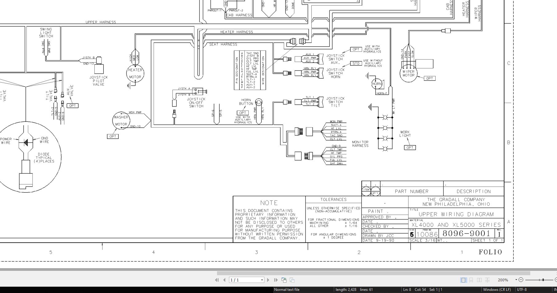 Gradall Excavator XL5000 Operators Parts Technical Manual (4)