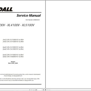 Gradall Excavator XL5100 Operators Parts Service Manual (1)
