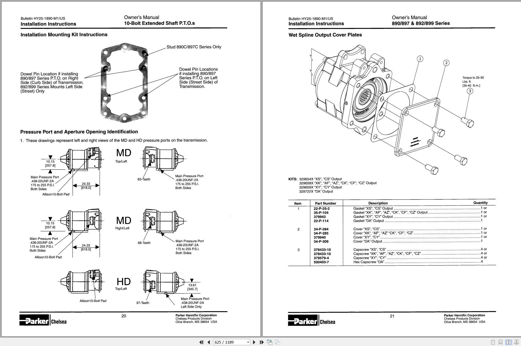 Gradall Excavator XL5100 Operators Parts Service Manual (2)