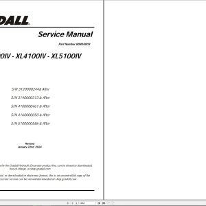 Gradall Excavator XL5100IV Operators Service Manual EN KO ES (1)