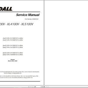 Gradall Excavator XL5100V Operators Parts Service Manual (1)