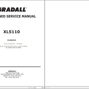 Gradall Excavator XL5110 Operators Parts Service Manual (1)