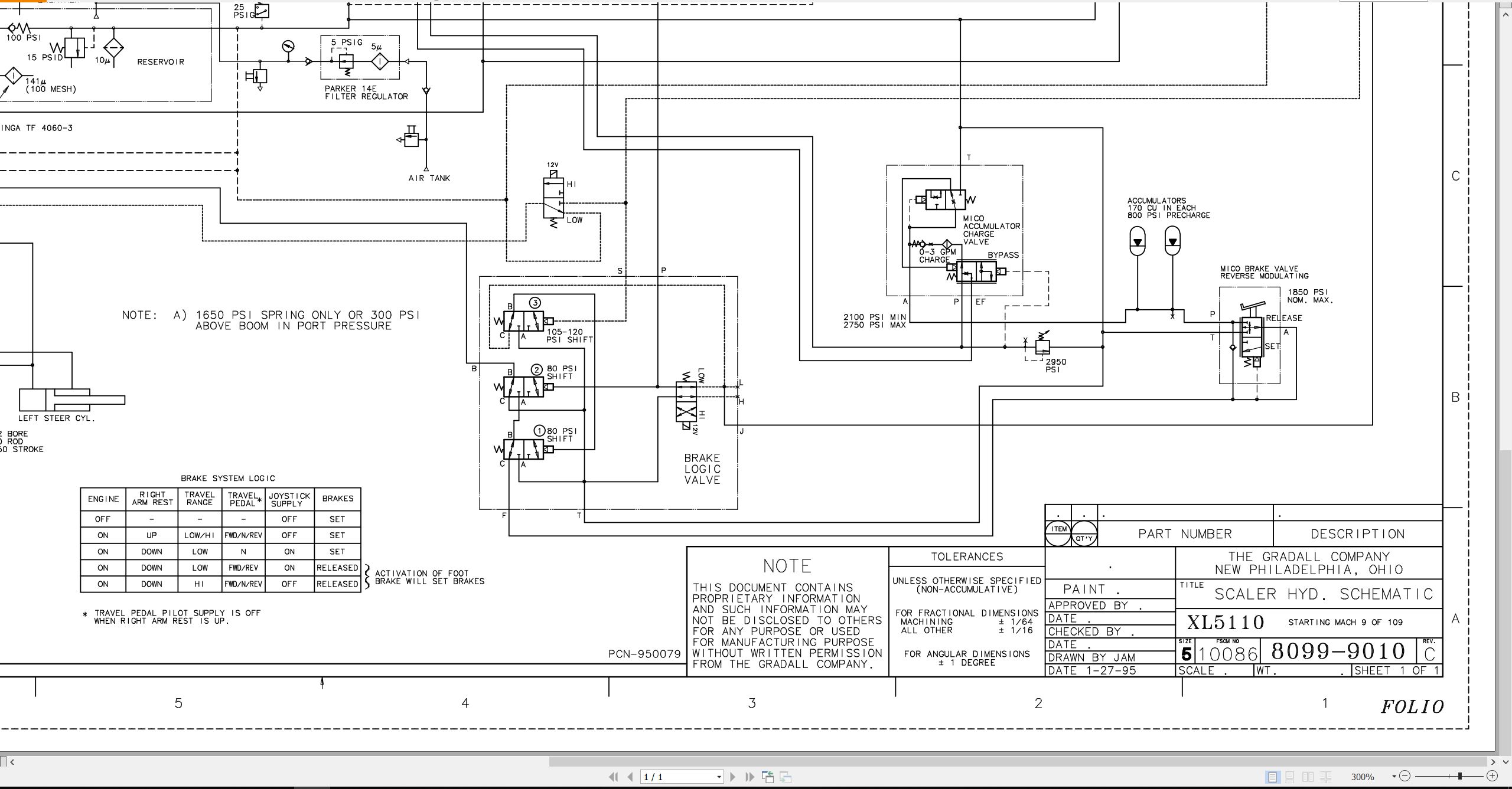 Gradall Excavator XL5110 Operators Parts Service Manual (4)