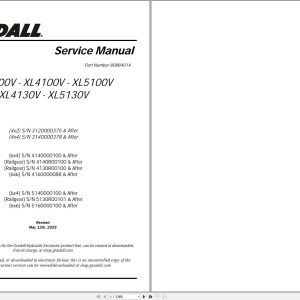 Gradall Excavator XL5130V Operators Parts Service Manual (1)