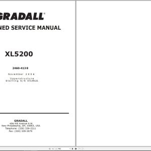 Gradall Excavator XL5200 Operators Parts Service Manual (1)