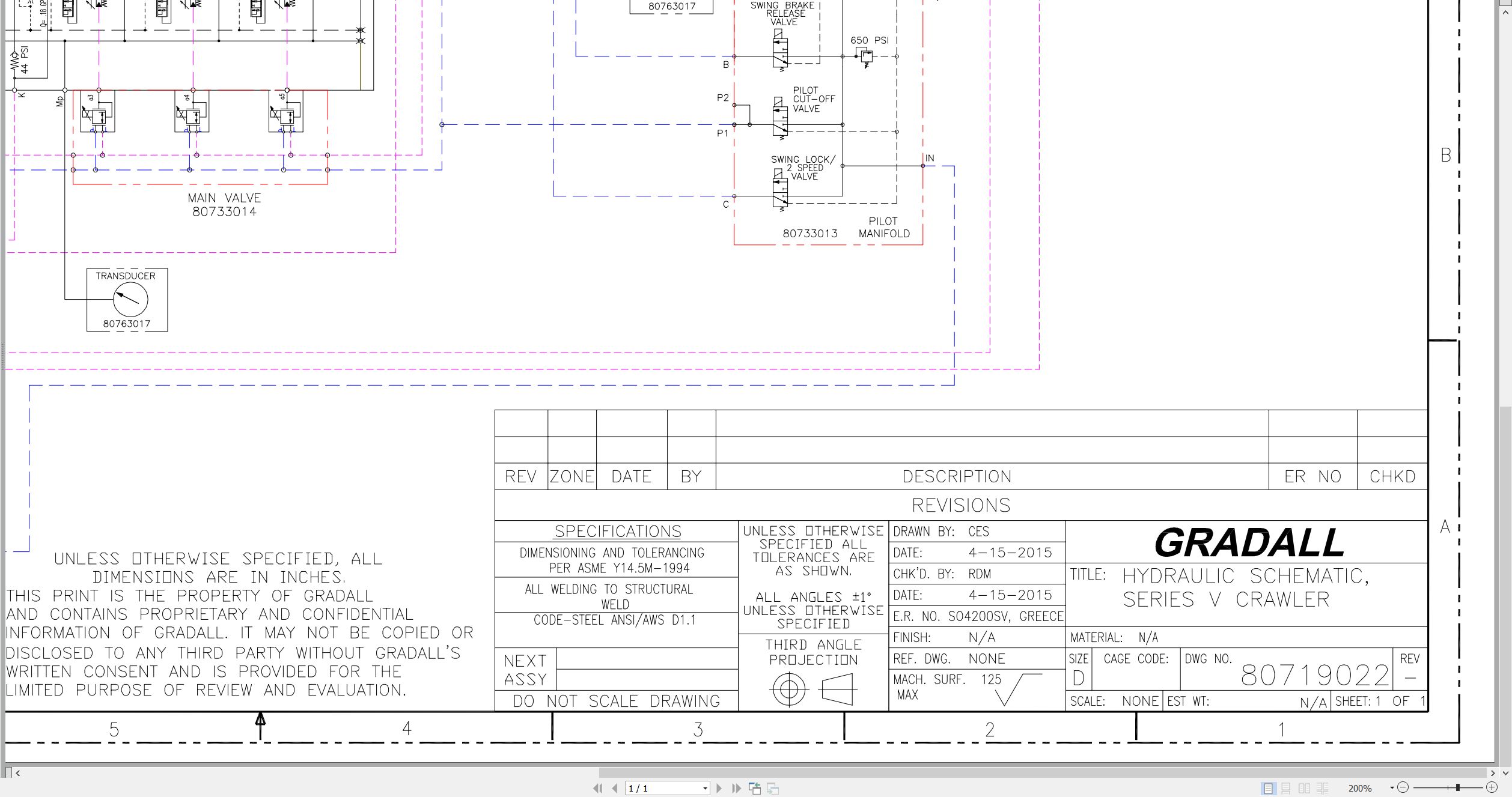 Gradall Excavator XL5200 Operators Parts Service Manual (4)