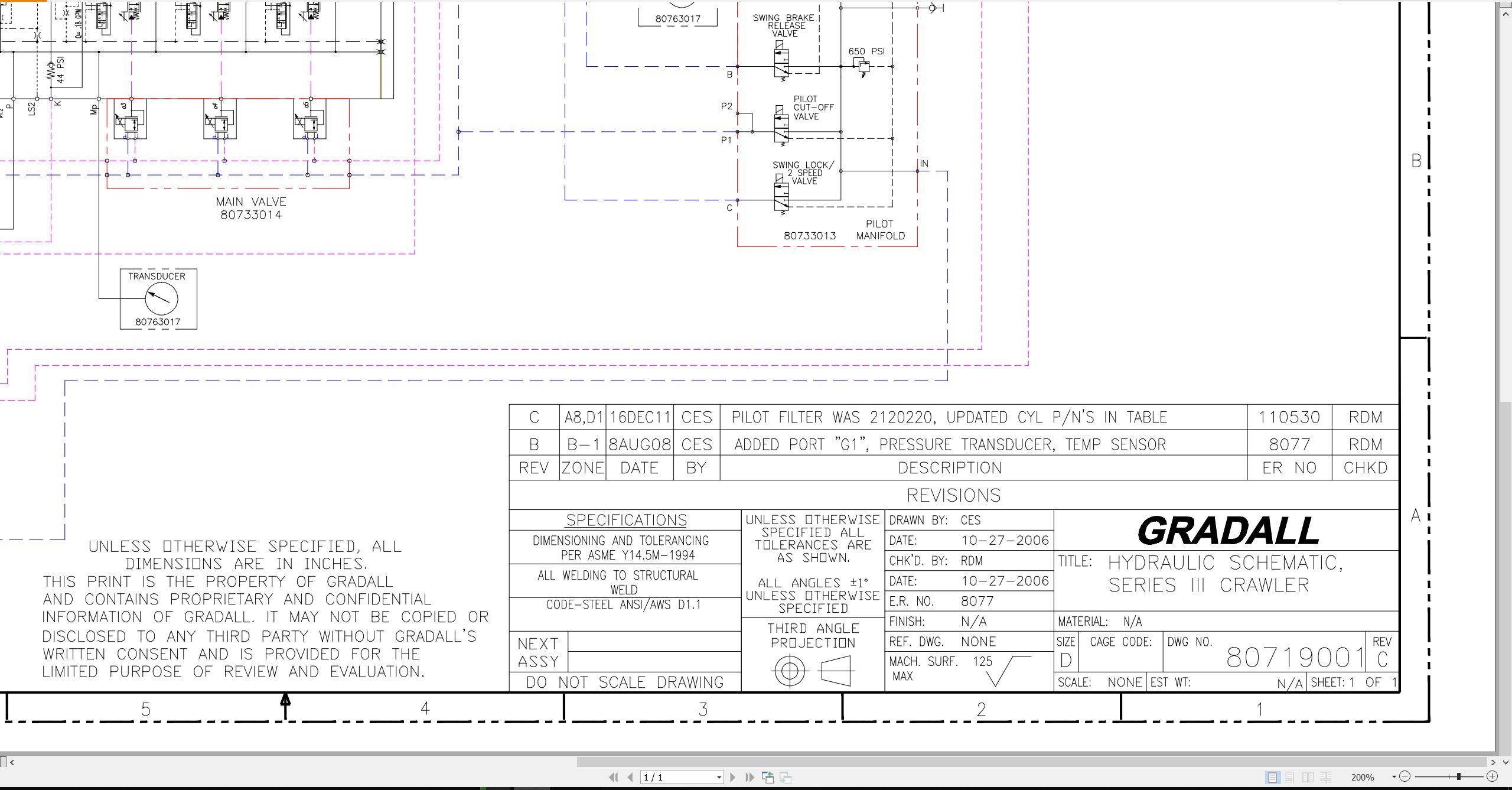 Gradall Excavator XL5200III Operators Parts Service Manual (4)
