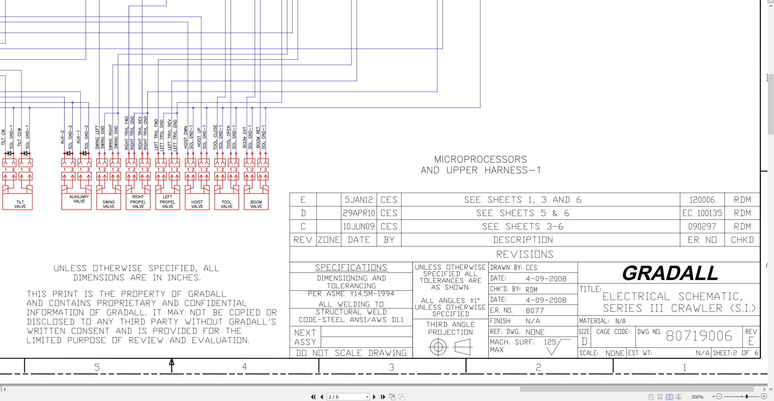 Gradall Excavator XL5210 Operators Parts Service Manual (3)