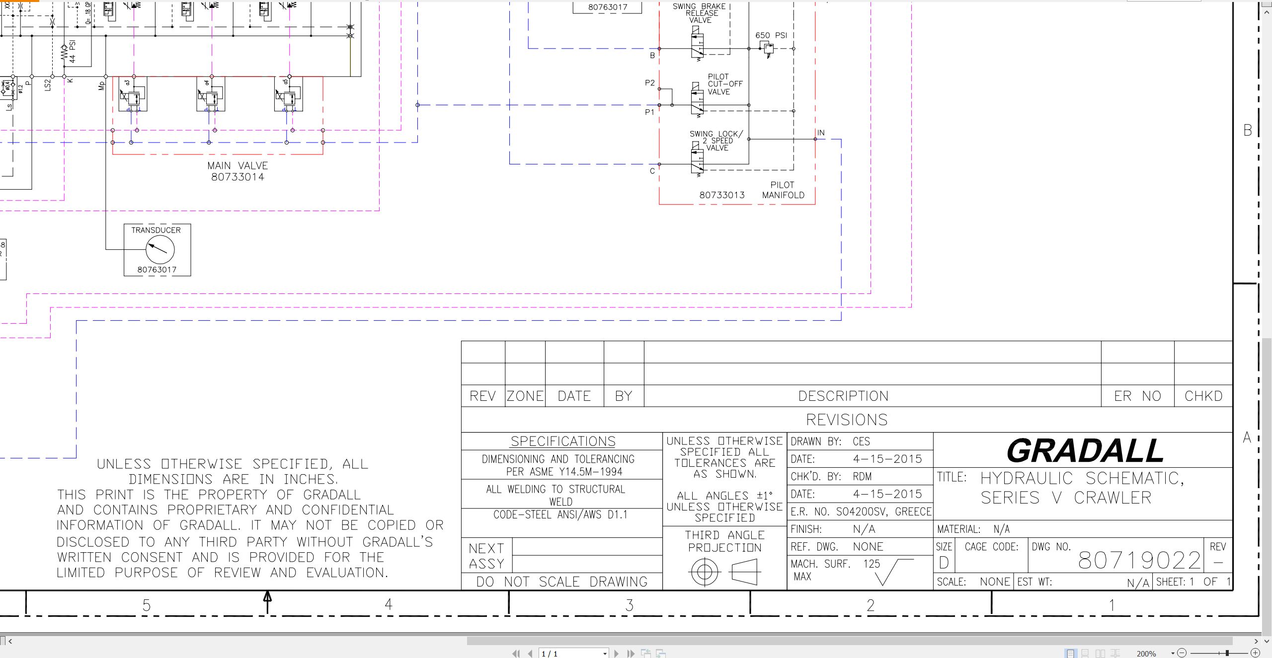 Gradall Excavator XL5210V Operators Parts Service Manual EN FR (4)