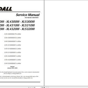 Gradall Excavator XL5310III Operators Parts Service Manual (1)