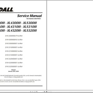 Gradall Excavator XL5320III Operators Parts Service Manual (1)
