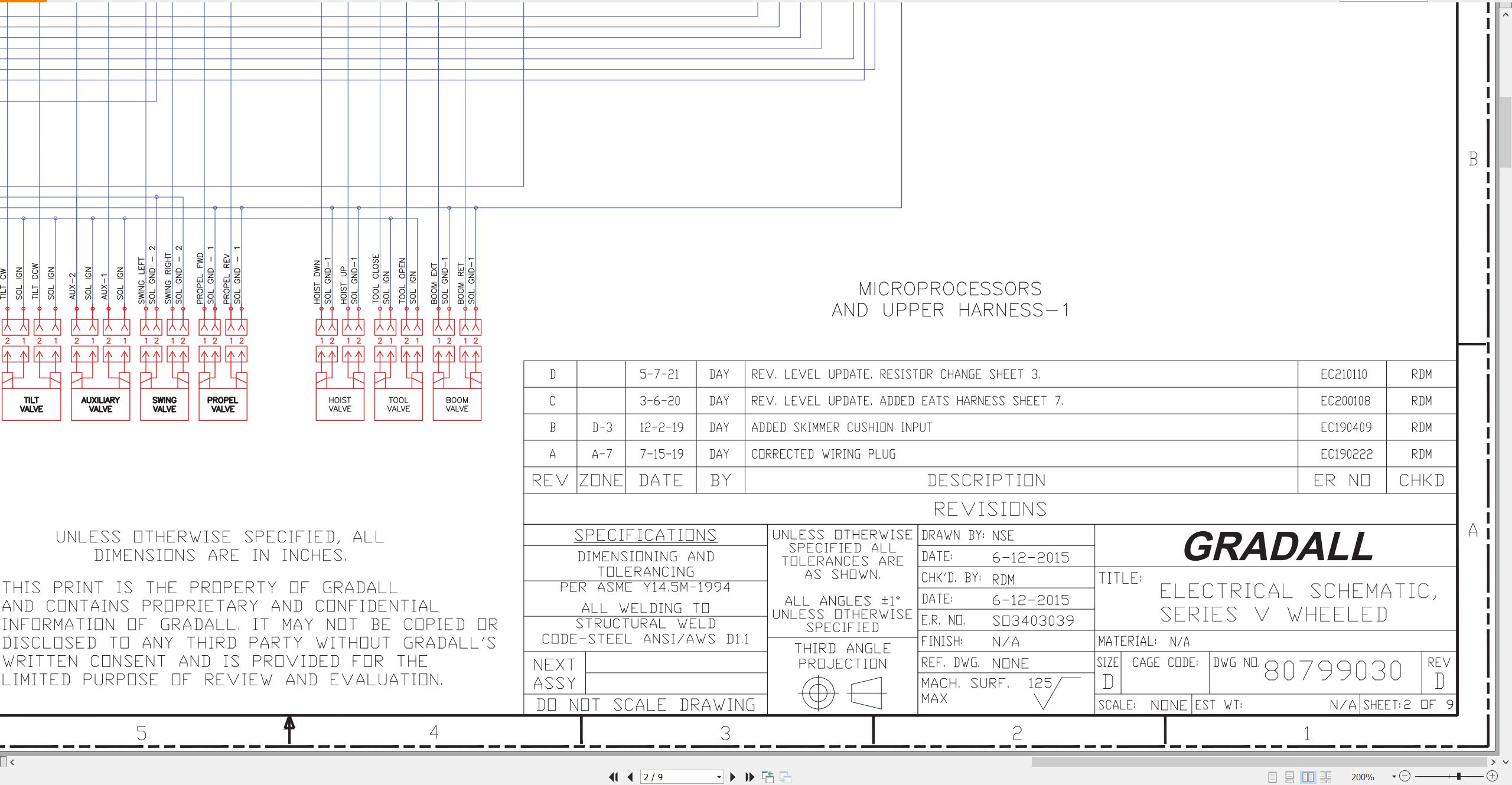 Gradall Excavator XL5330V Operators Parts Service Manual (3)