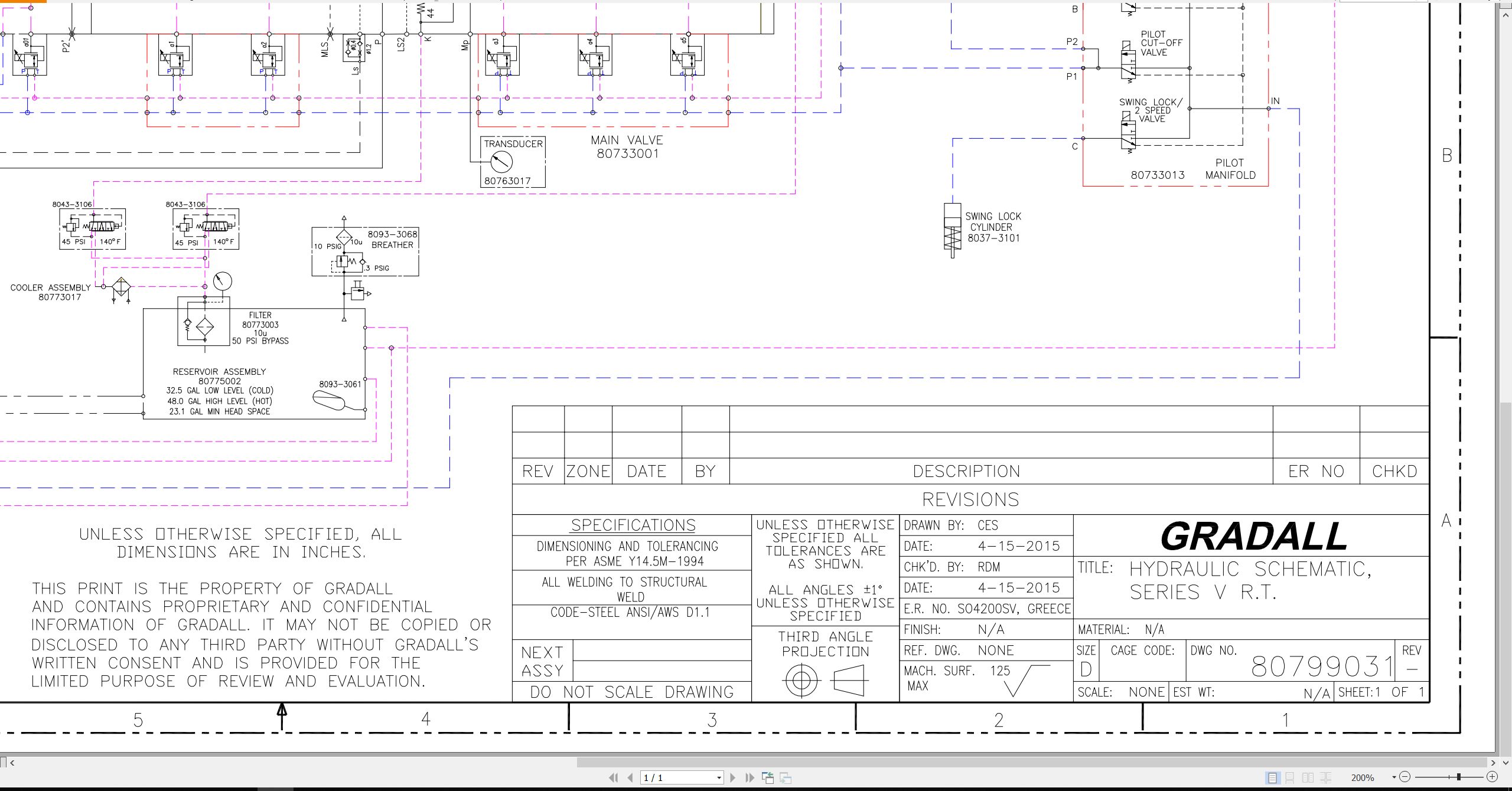 Gradall Excavator XL5330V Operators Parts Service Manual (4)