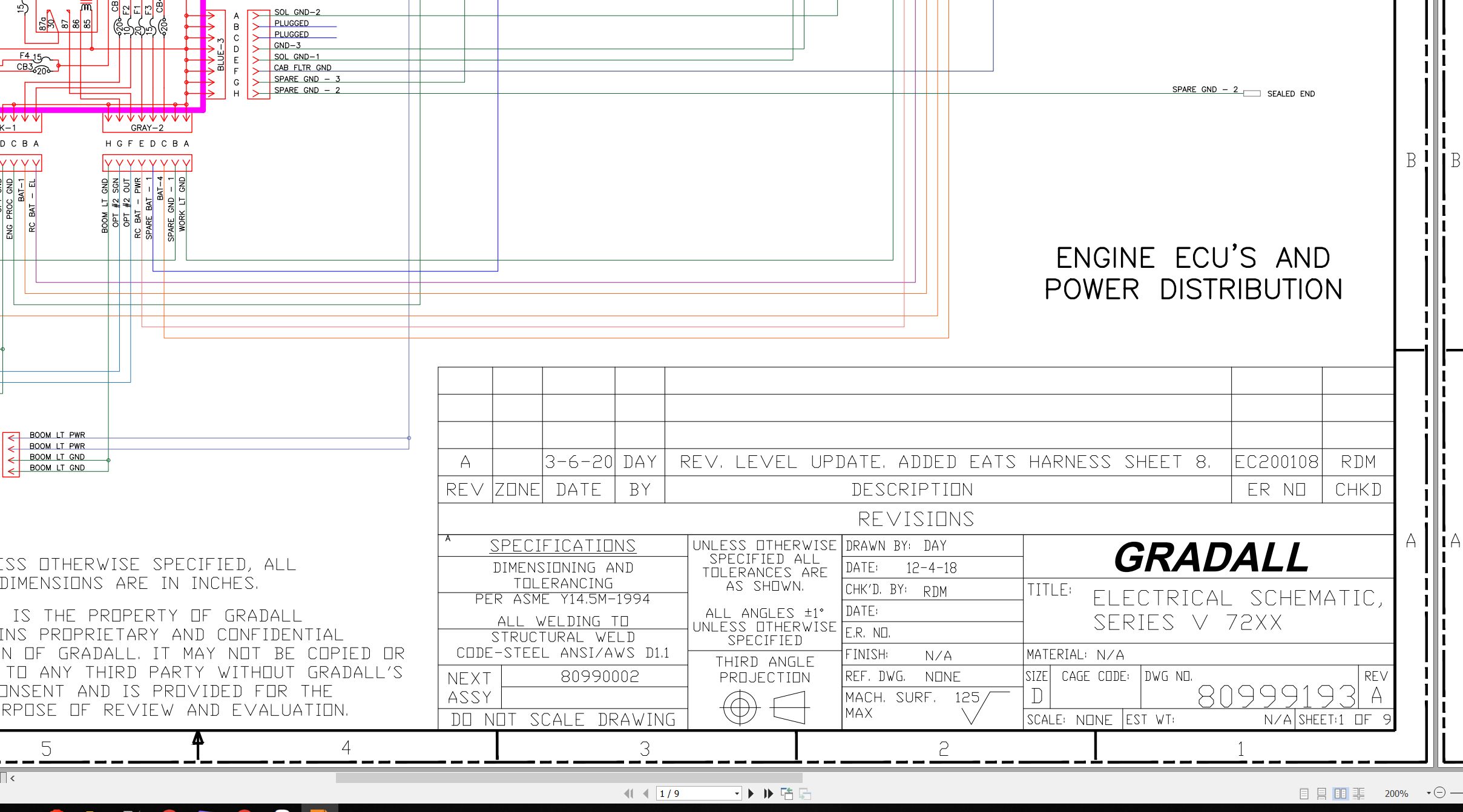 Gradall Excavator XL7210 Electrical Schematic (2)