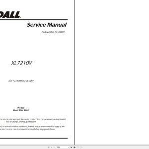 Gradall Excavator XL7210V Operators Parts Service Manual (1)