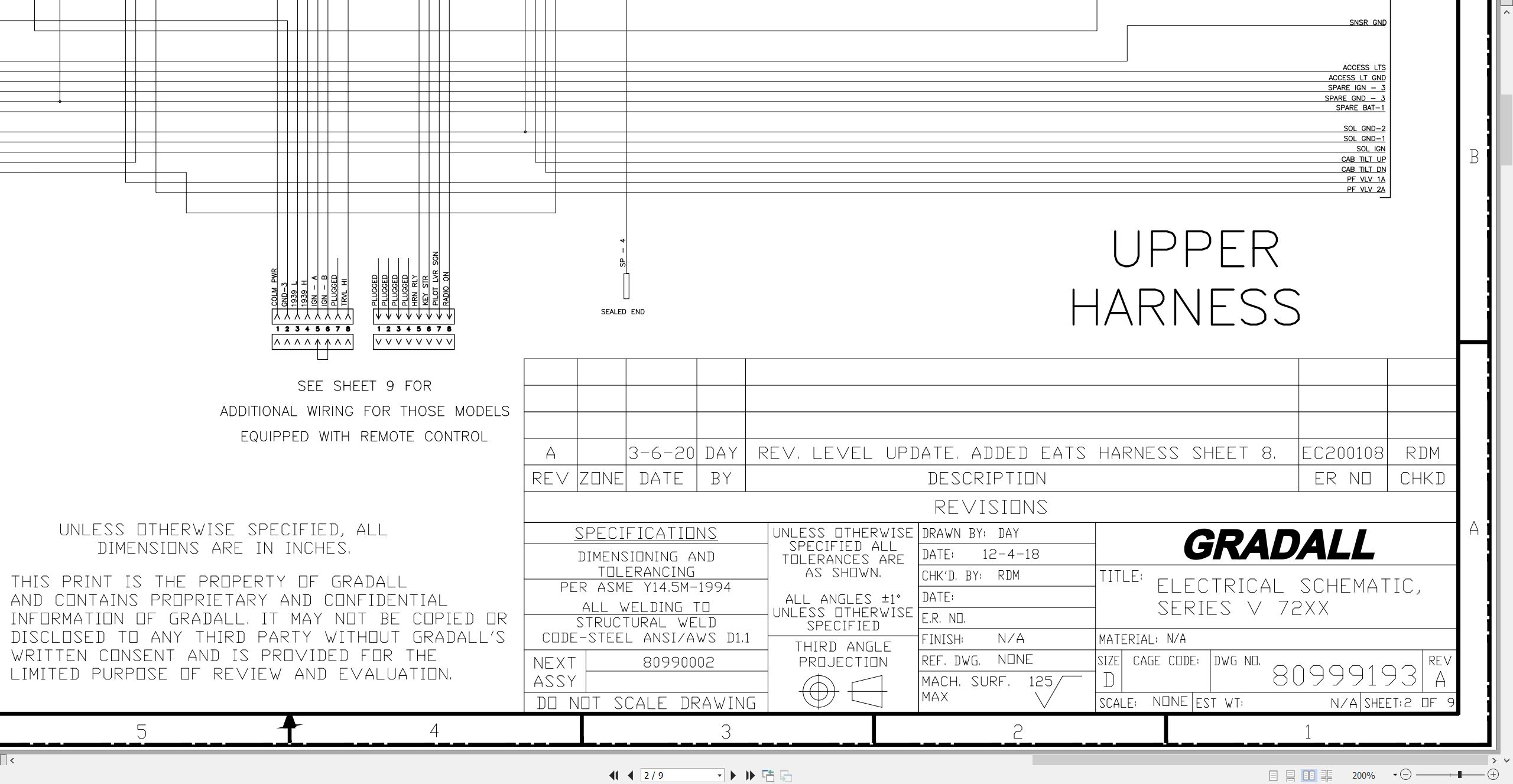 Gradall Excavator XL7210V Operators Parts Service Manual (3)
