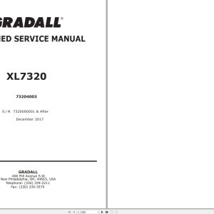 Gradall Excavator XL7320 Operators Parts Service Manual (1)