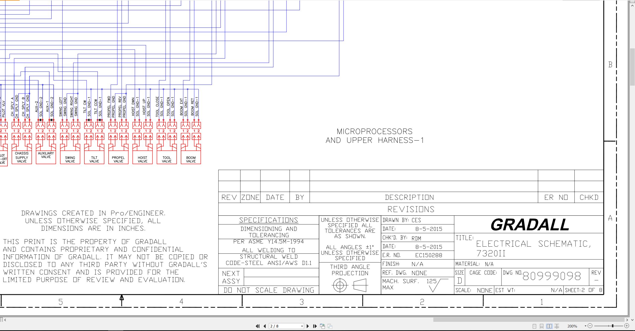 Gradall Excavator XL7320 Operators Parts Service Manual (3)