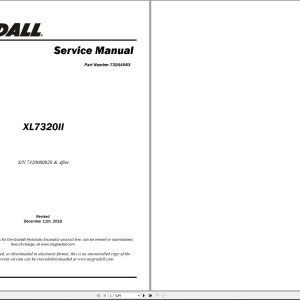 Gradall Excavator XL7320II Operators Parts Service Manual (1)
