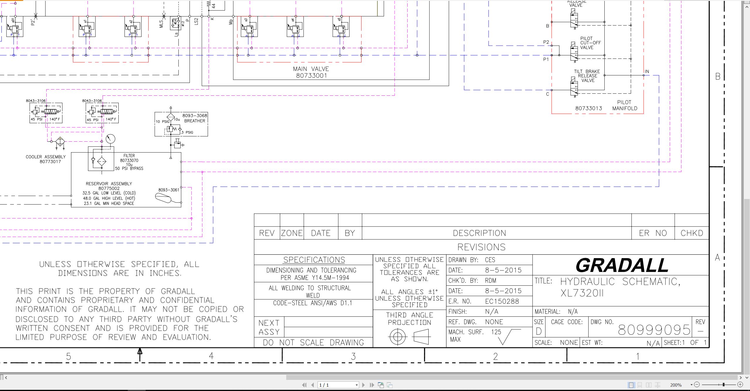 Gradall Excavator XL7320II Operators Parts Service Manual (4)