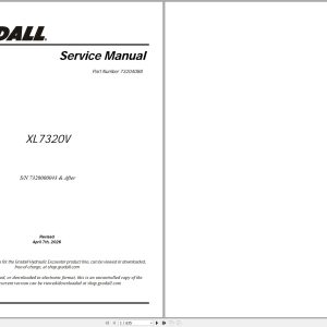 Gradall Excavator XL7320V Operators Parts Service Manual (1)