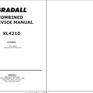 Gradall Telescopic Hydraulic Excavator XL4210 Operators Parts Service Manual (1)