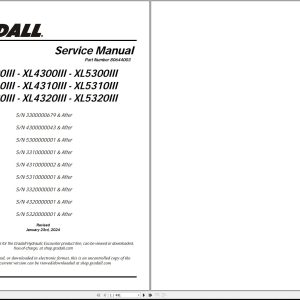 Gradall Wheeled Excavator XL3300 Operators Parts Service Technical Manual (1)