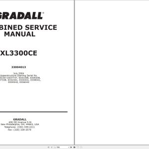 Gradall Wheeled Excavator XL3300CE Operators Parts Service Manual (1)