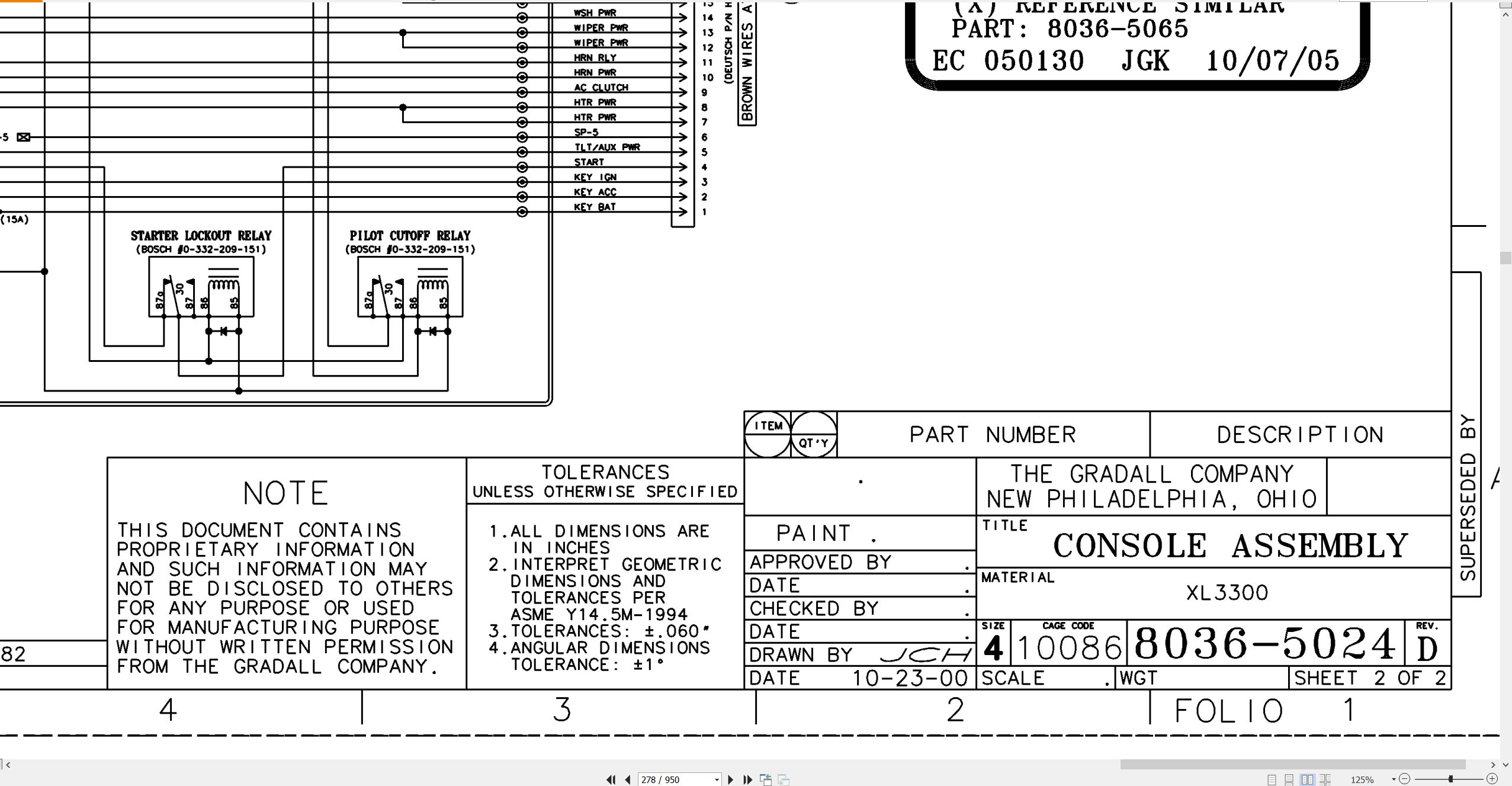 Gradall Wheeled Excavator XL3300CE Operators Parts Service Manual (3)