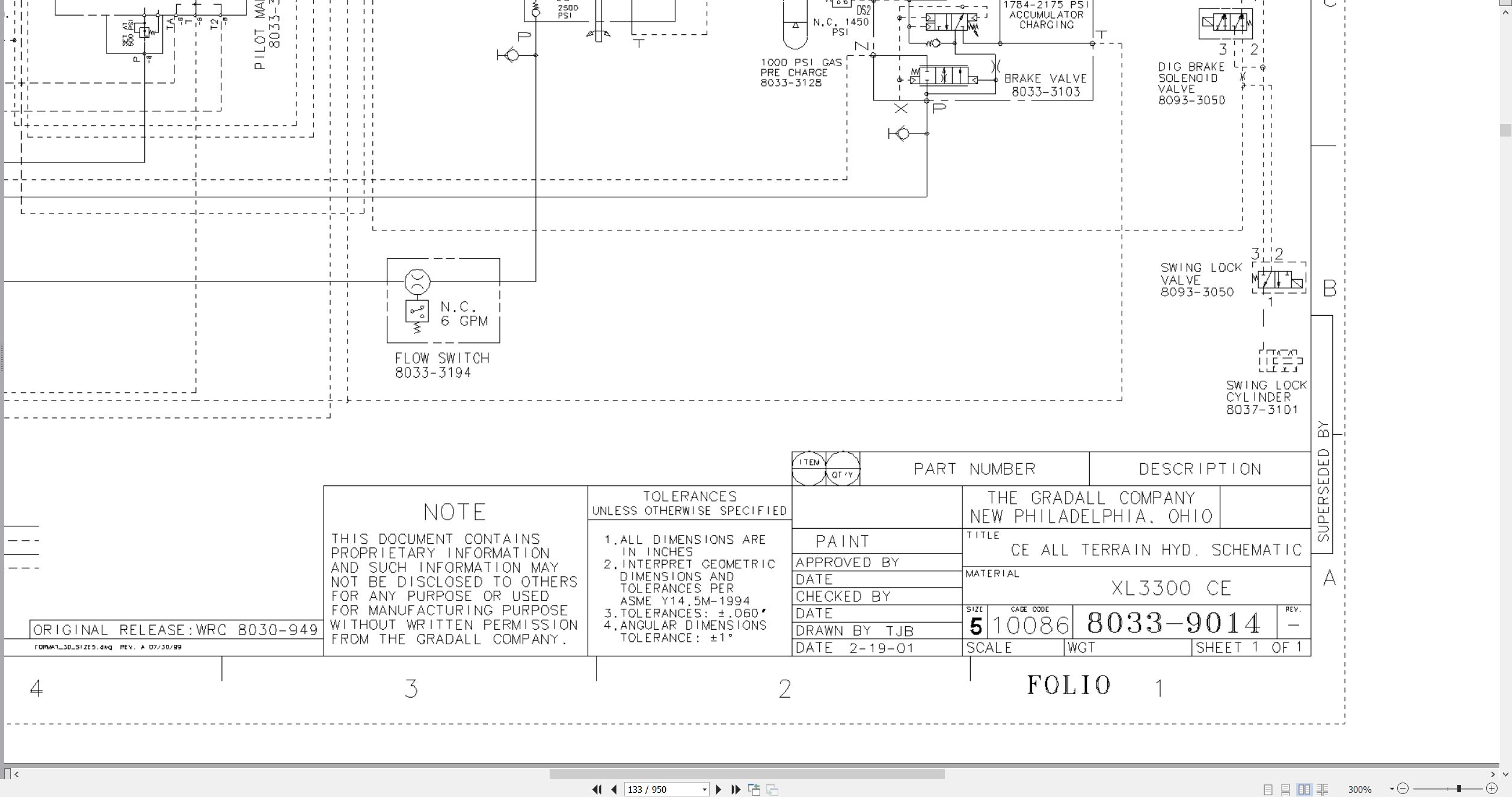 Gradall Wheeled Excavator XL3300CE Operators Parts Service Manual (4)
