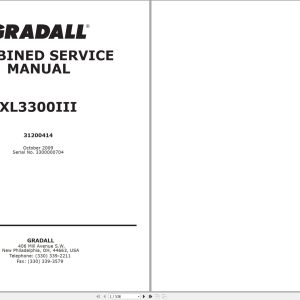 Gradall Wheeled Excavator XL3300III Operators Parts Service Manual (1)