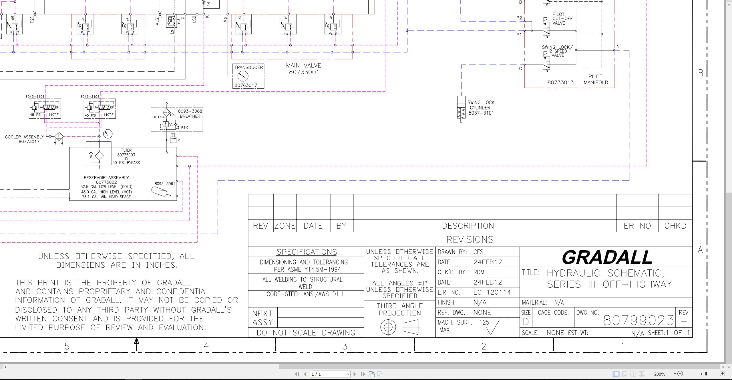 Gradall Wheeled Excavator XL3300III Operators Parts Service Manual (4)