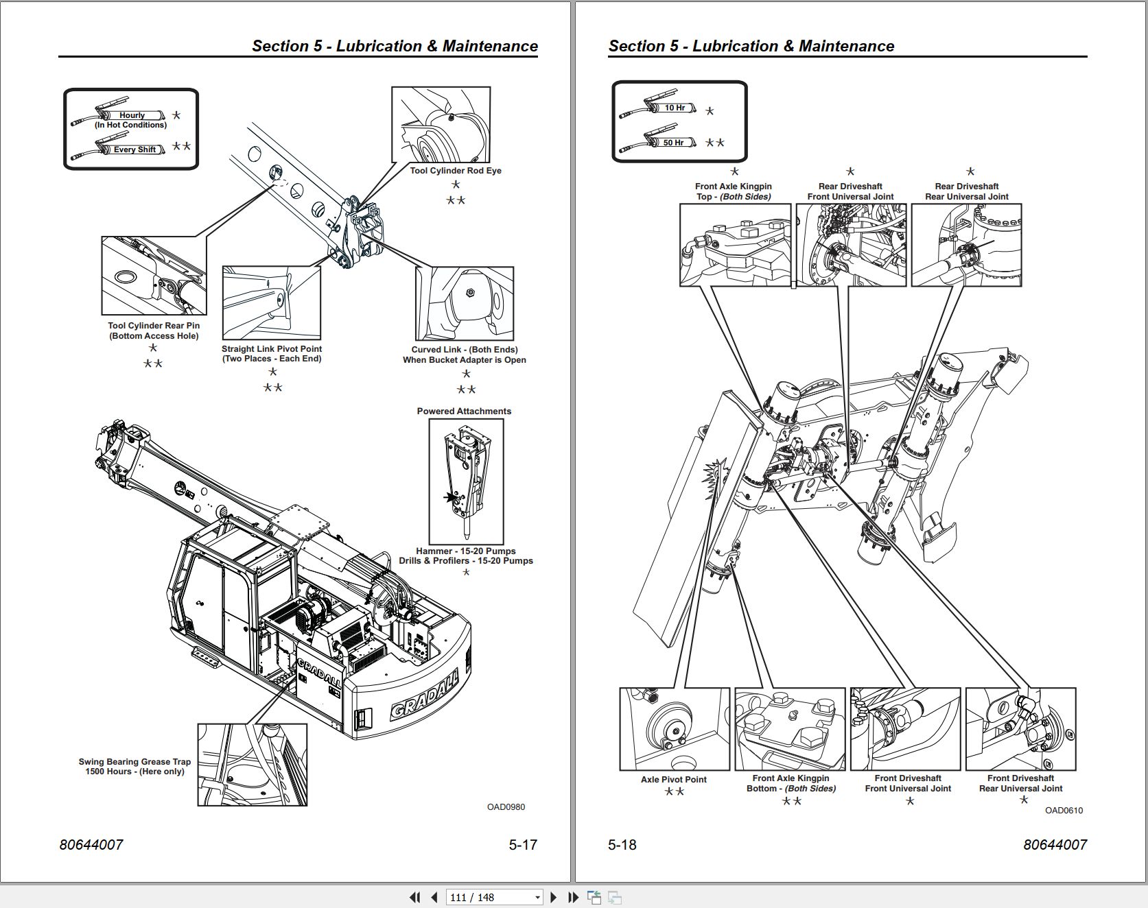Gradall Wheeled Excavator XL3300V Operators Parts Service Manual (2)