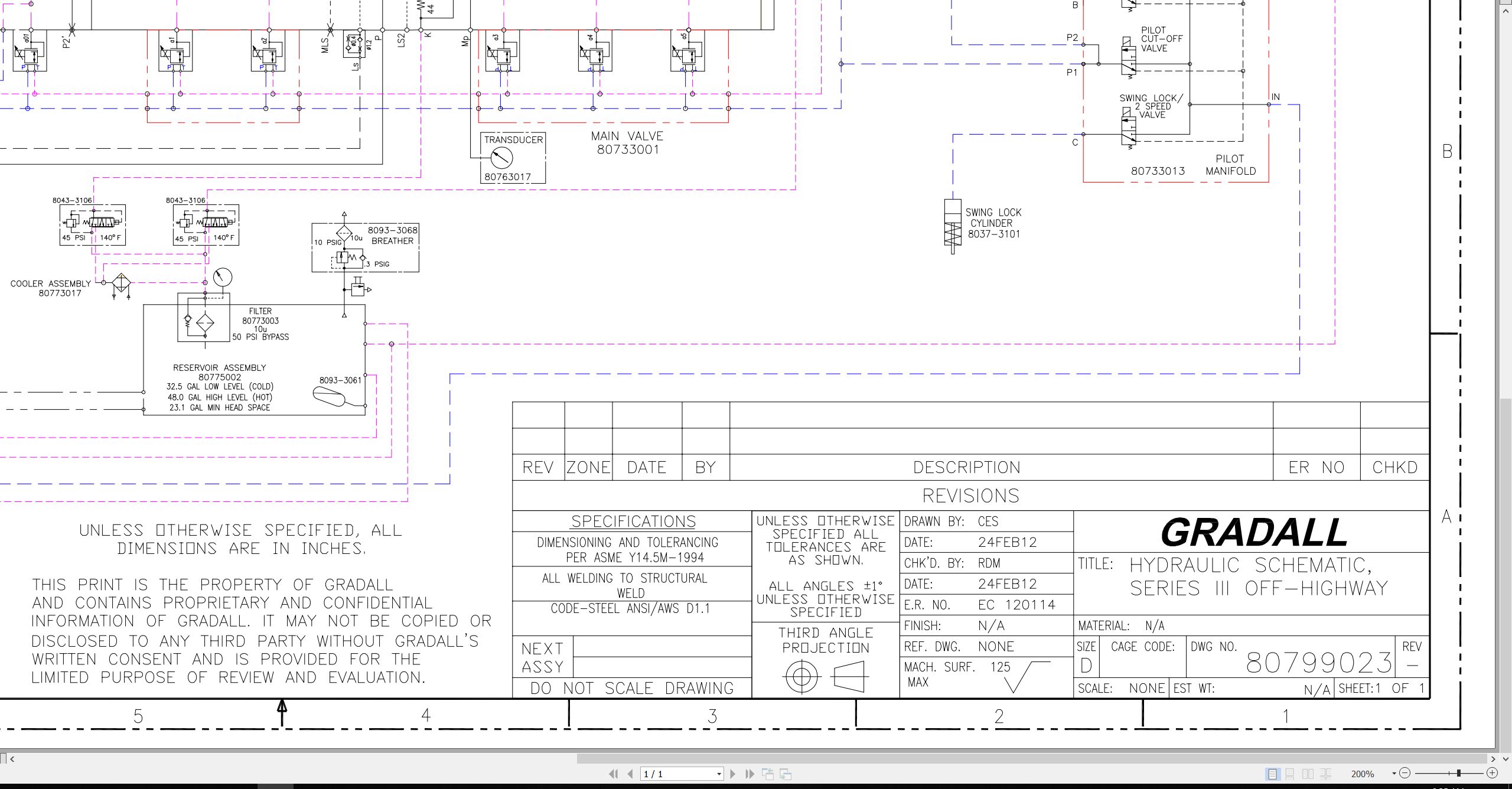 Gradall Wheeled Excavator XL4300 Operators Parts Service Manual (4)