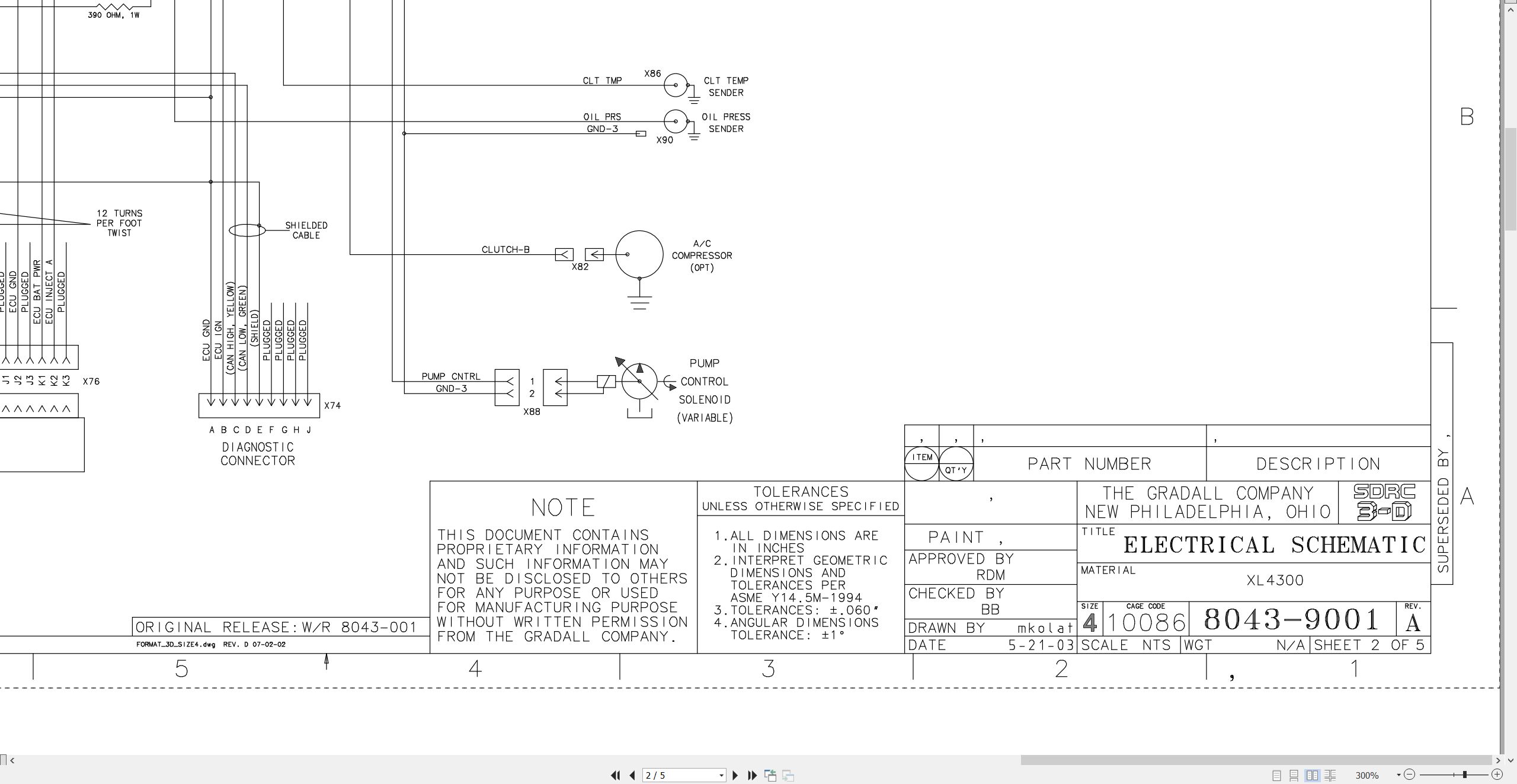 Gradall Wheeled Excavator XL4300II Operators Parts Service Technical Manual (3)