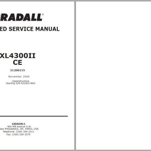 Gradall Wheeled Excavator XL4300IICE Operators Service Manual 31200155 2006 (1)