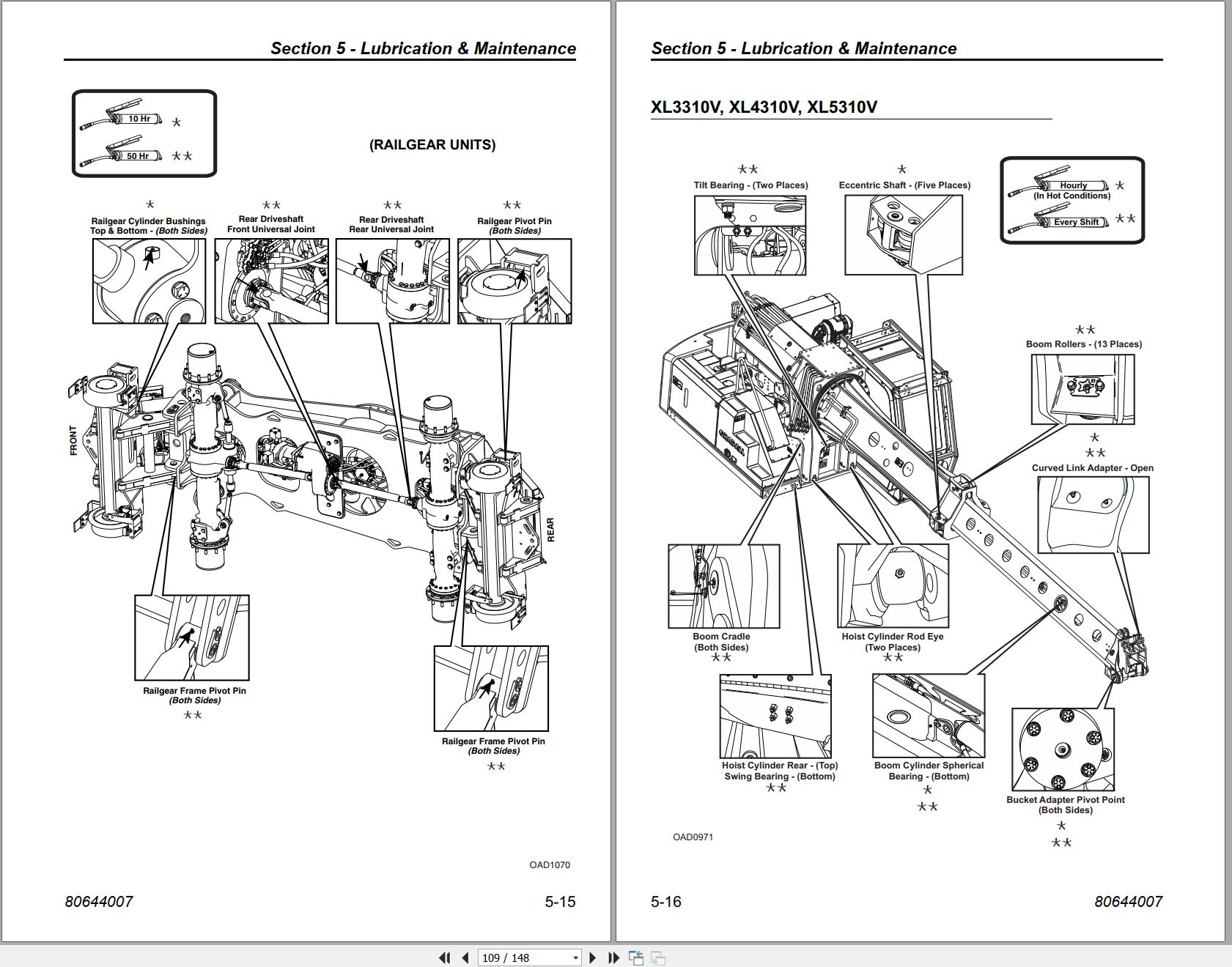 Gradall Wheeled Excavator XL4300V Operators Parts Service Manual (2)