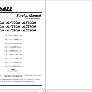 Gradall Wheeled Excavator XL5300 Operators Parts Service Manual (1)
