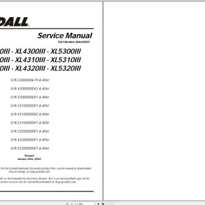 Gradall Wheeled Excavator XL5300III Operators Parts Service Manual (1)