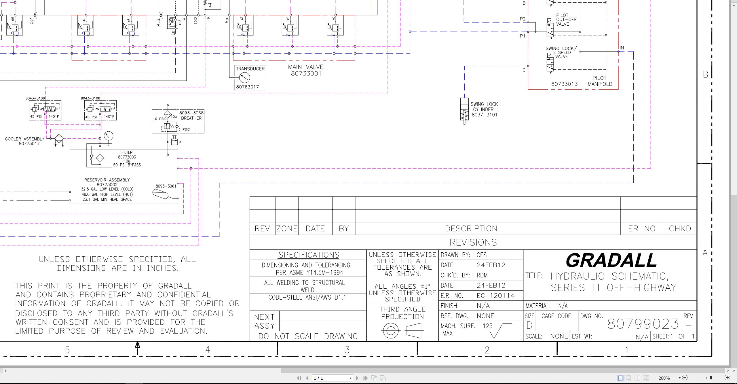 Gradall Wheeled Excavator XL5300III Operators Parts Service Manual (4)