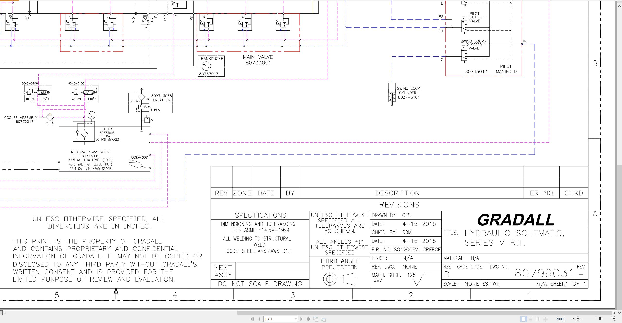 Gradall Wheeled Excavator XL5300V Operators Parts Service Manual (4)