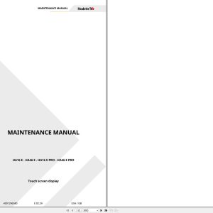 Haulotte Articulating Boom HA16 E to HA46 E PRO Maintenance Manual 4001296580 01.2024 EN (1)