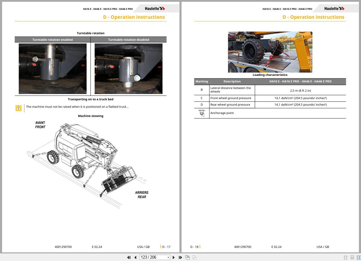 Haulotte Articulating Boom HA16 E to HA46 E PRO Operators Manual 4001290700 01.2023 EN (2)