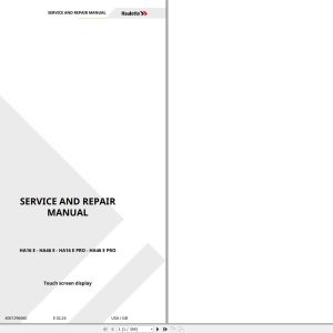 Haulotte Articulating Boom HA16 E to HA46 E PRO Service Repair Manual 4001296660 10.2023 EN (1)